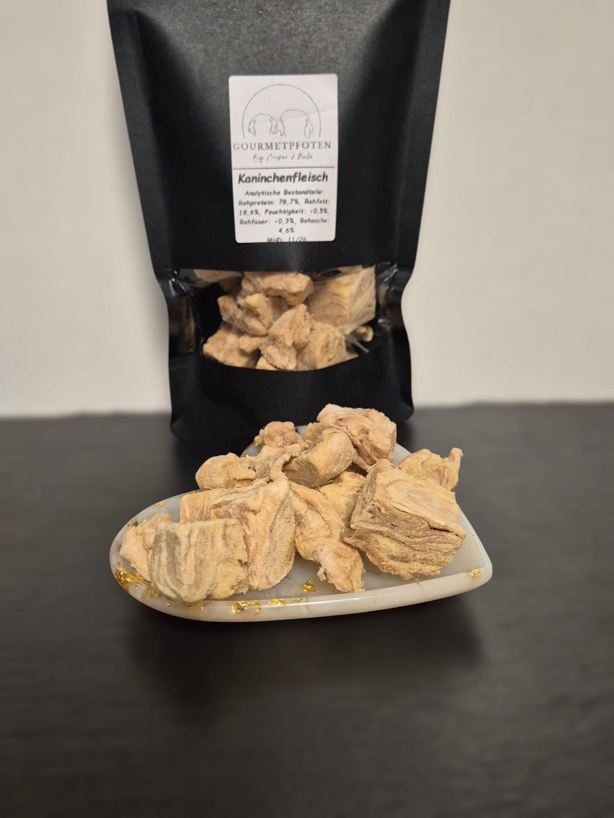 Kaninchenfleisch gefriergetrocknet