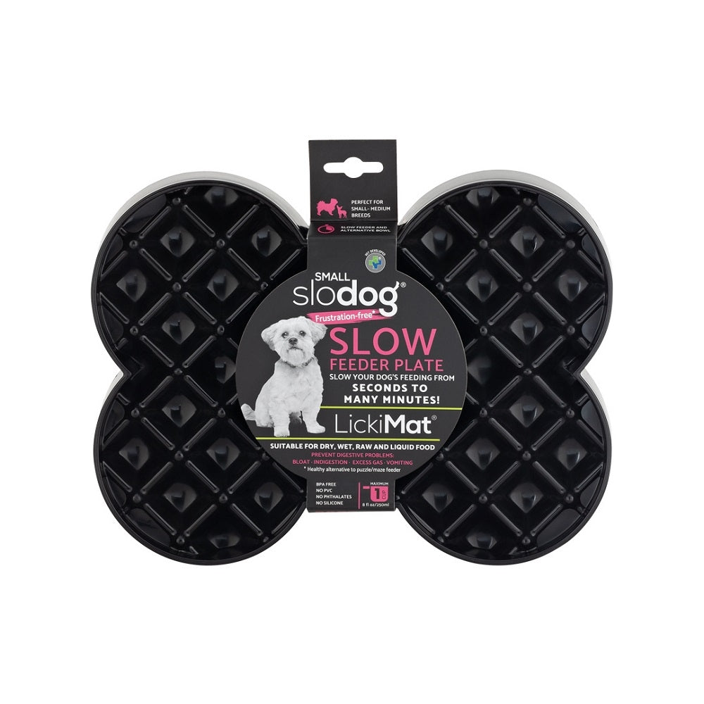 LickiMat Slodog klein Schwarz 25x19 cm