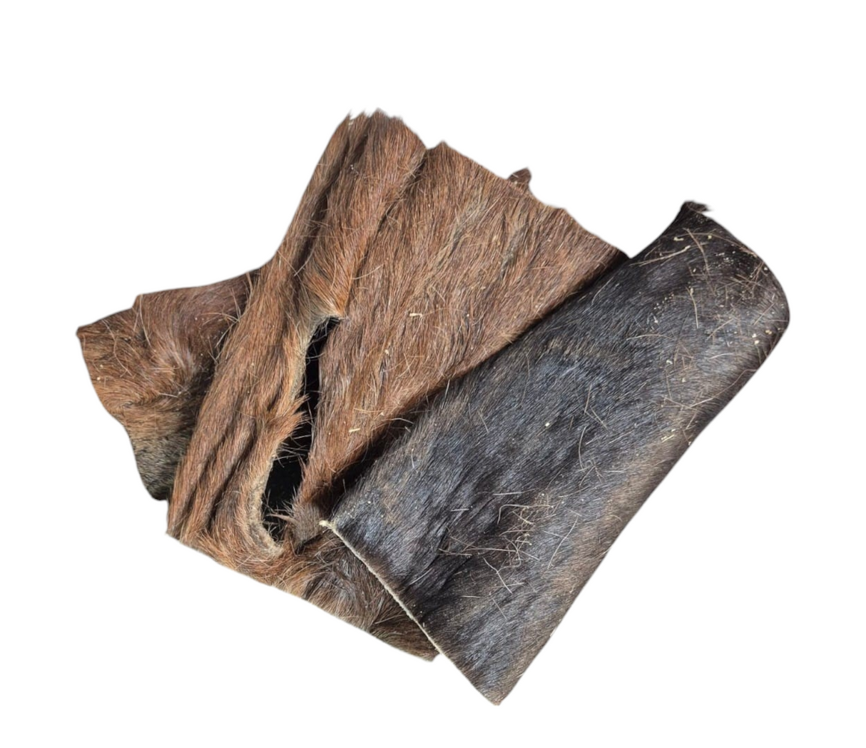 Pferdehautplatten mit Fell getrocknet
