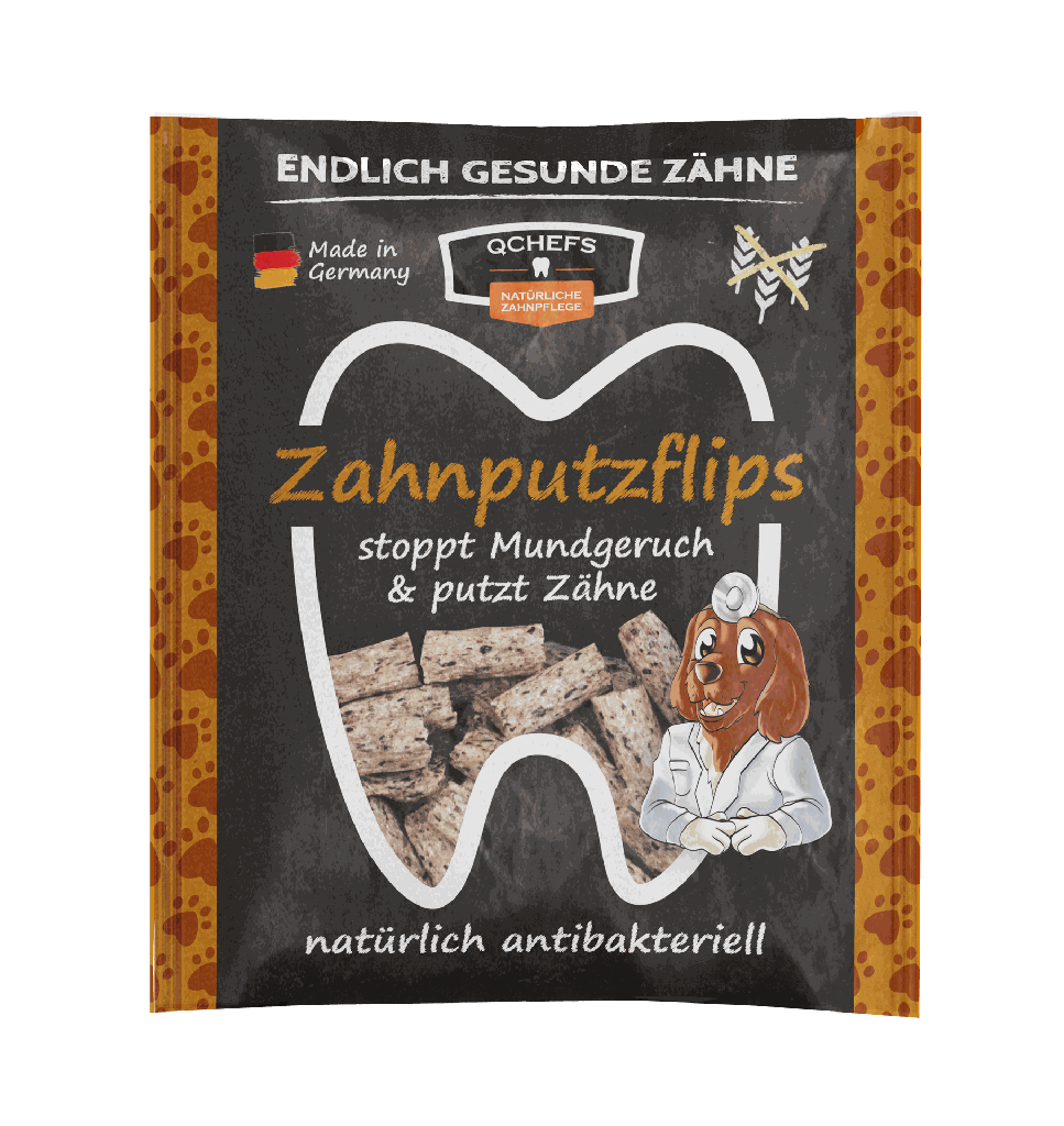 QChefs Zahnputzflips Hund