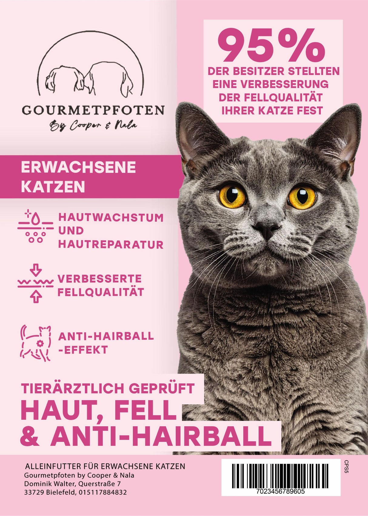 Trockenfutter für Haut, Fell & Anti Haarball