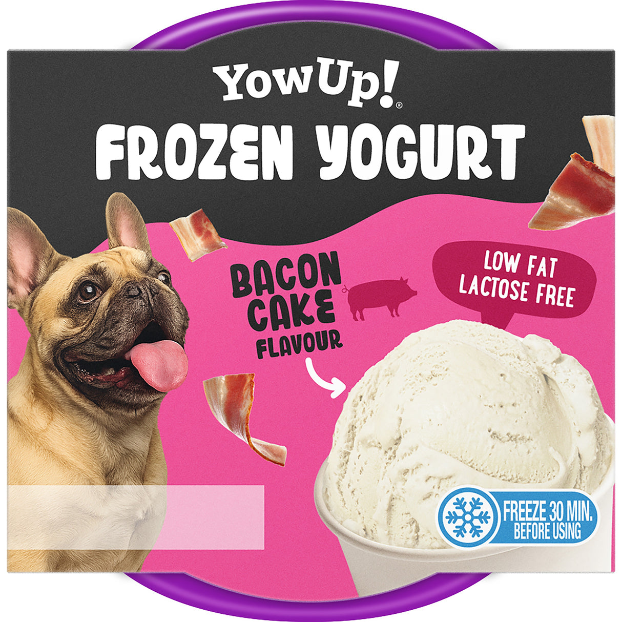 YowUp Frozen Yoghurt Hund Bacon Cake