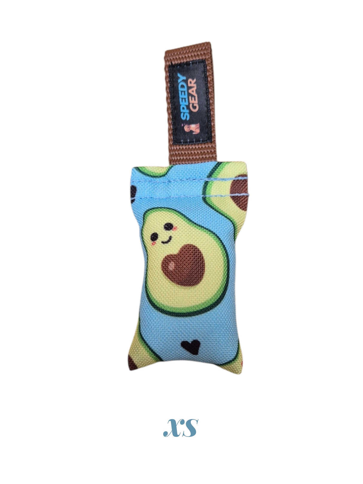 gourmetpfoten.de SPEEDY GEAR Avocado Hundespielzeug aus robustem Stoff mit niedlichem Muster und praktischer Schlaufe