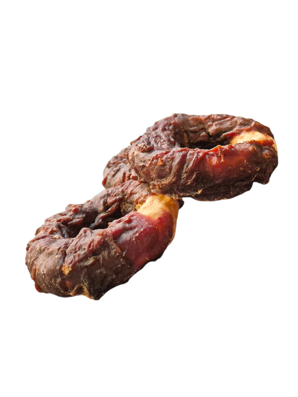 gourmetpfoten.de natürlicher Kausnack Ring aus getrockneter Haut für die Zahnpflege von Hunden