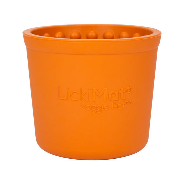 Lickimat Yoggie Pot Orange – Der ultimative Schleck-Spaß für Ihren Vierbeiner!