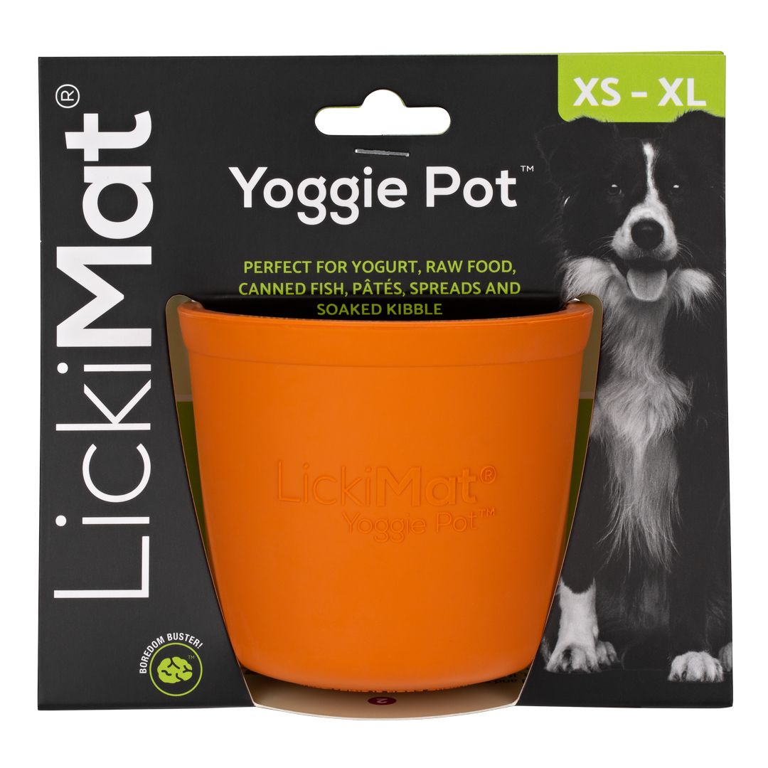 Lickimat Yoggie Pot Orange – Der ultimative Schleck-Spaß für Ihren Vierbeiner!