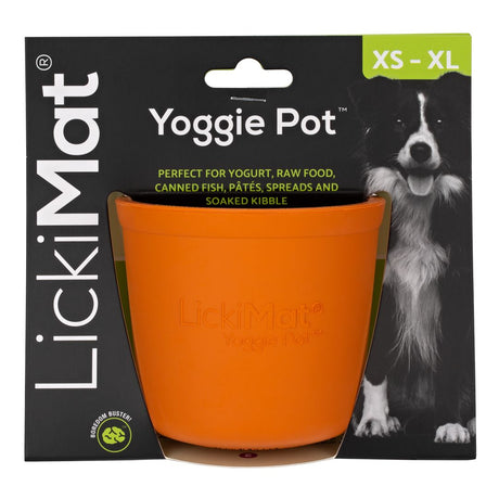 Lickimat Yoggie Pot Orange – Der ultimative Schleck-Spaß für Ihren Vierbeiner!