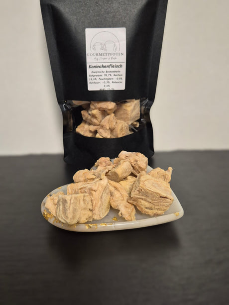 Kaninchenfleisch gefriergetrocknet
