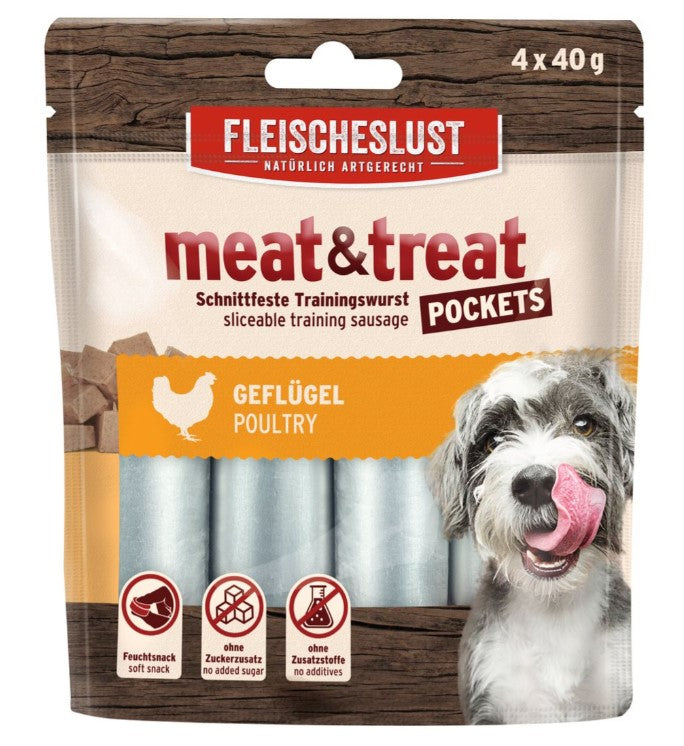 Fleischeslust Meat & Treat Geflügel 4 x 40 Gramm