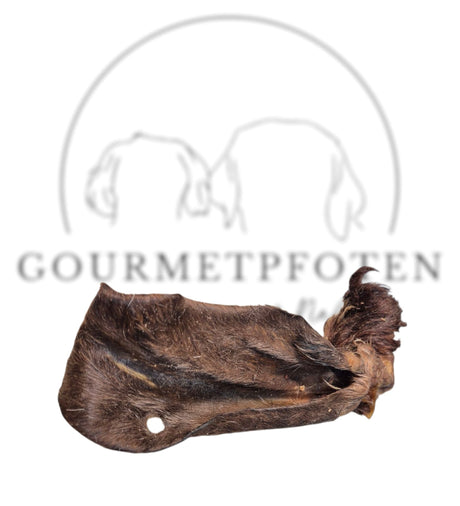 Ziegenohren mit Fell getrocknet