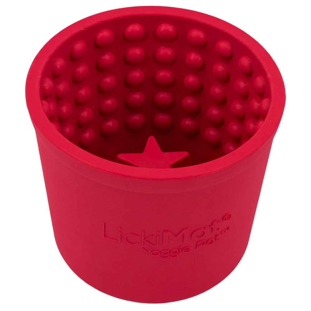 Lickimat Yoggie Pot Rot – Der ultimative Schleck-Spaß für Ihren Vierbeiner!