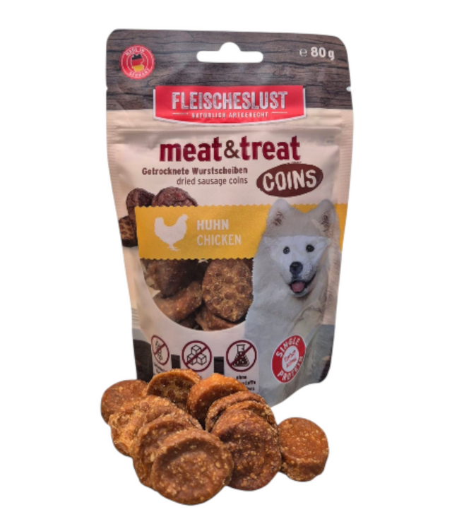Meat & Treat Coins Huhn 80 Gramm