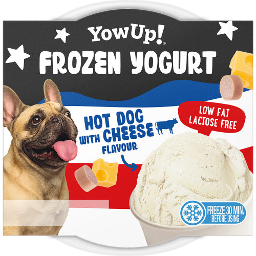 YowUp Frozen Yoghurt Hot dog mit Käse