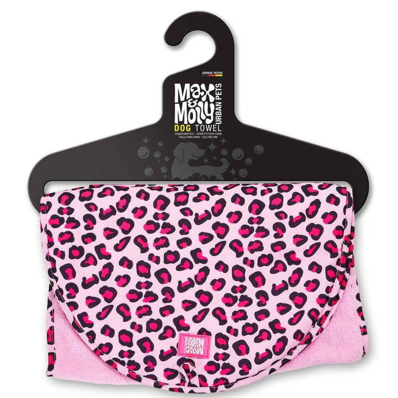 Max & Molly Hundehandtuch Leopard Pink