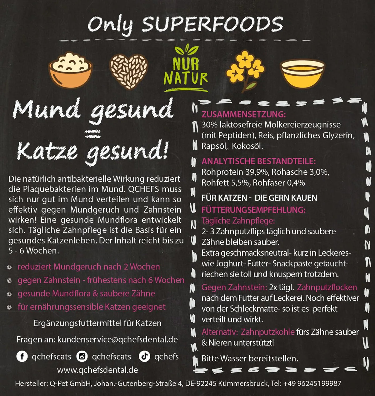 QChefs Zahnputzflips für Katzen