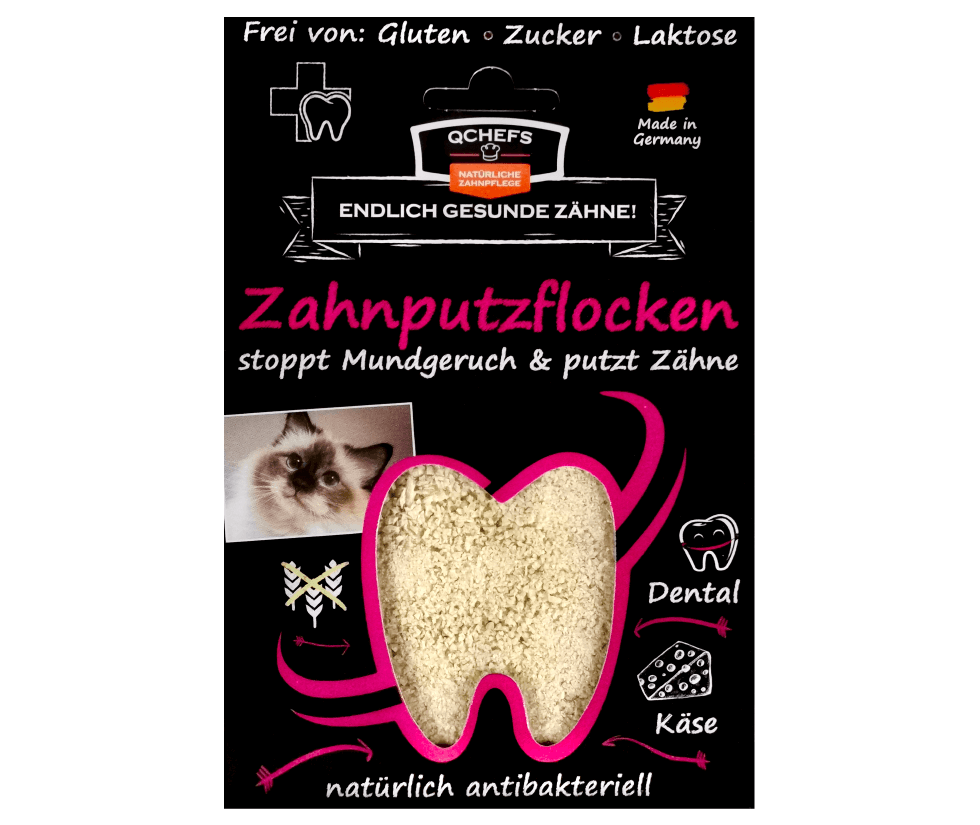 QChefs Zahnputzflocken Katze