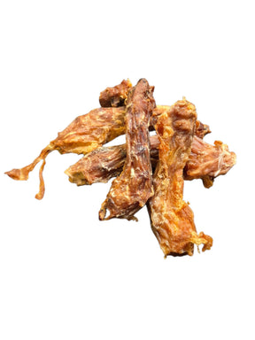gourmetpfoten.de getrocknete Entenhälse als natürlicher Kausnack für Hunde zur Zahnpflege