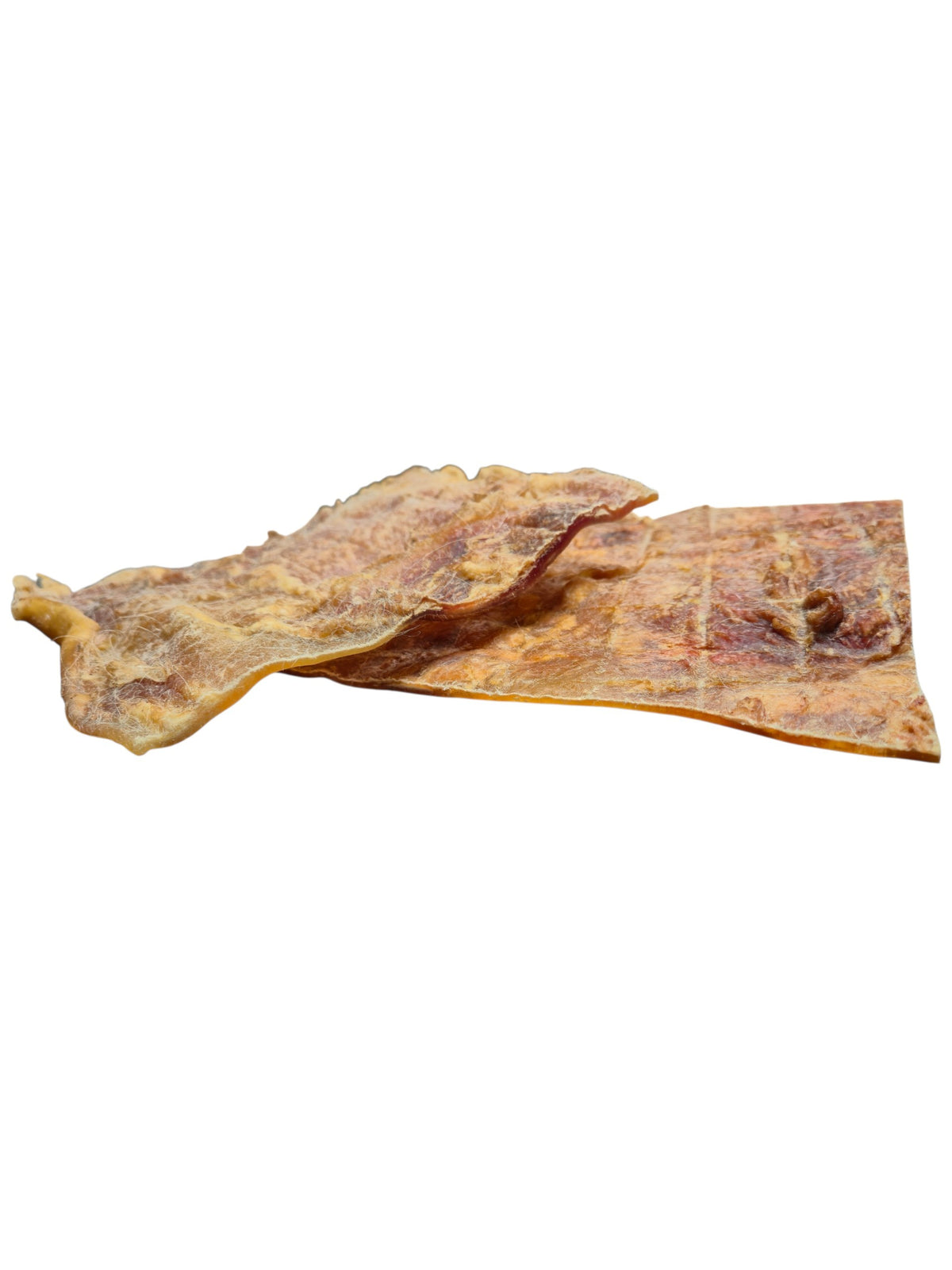 Naturbelassene, getrocknete Rinderkopfhaut von gourmetpfoten.de als gesunder und fettarmer Kausnack für Hunde