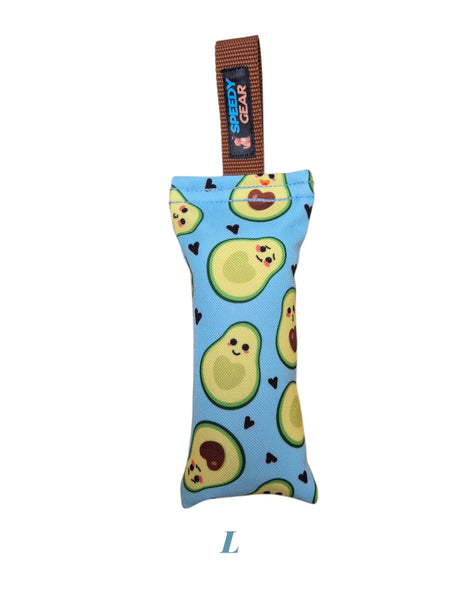 gourmetpfoten.de SPEEDY GEAR Avocado Hundespielzeug aus robustem Stoff mit niedlichem Muster und praktischer Schlaufe
