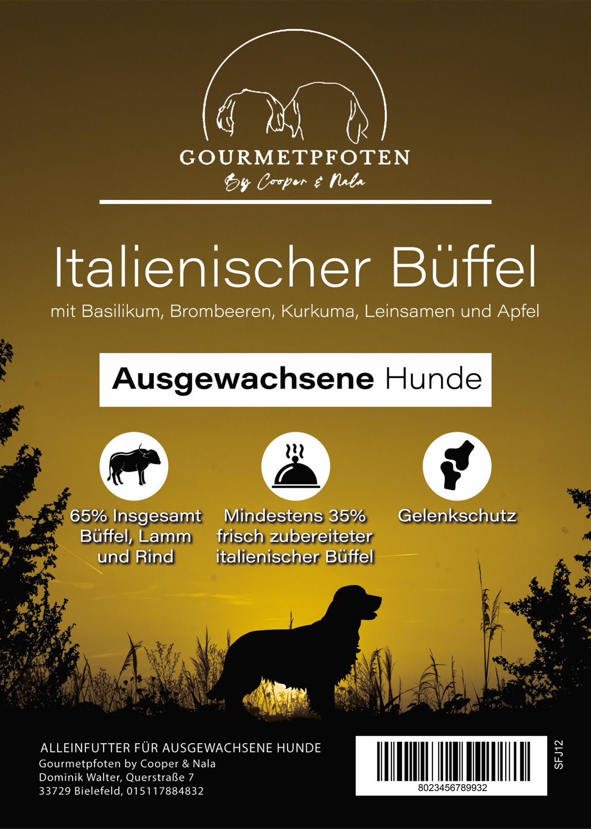 Trockenfutter Italienischer Wasserbüffel mit Basilikum & Brombeeren