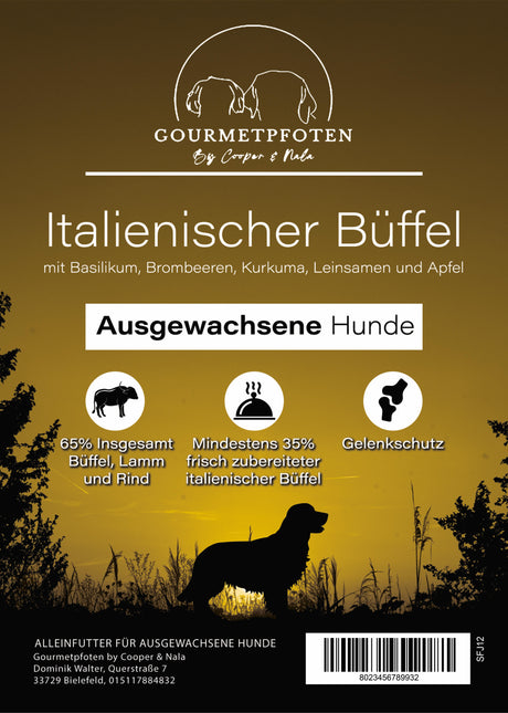 Trockenfutter Italienischer Wasserbüffel mit Basilikum & Brombeeren